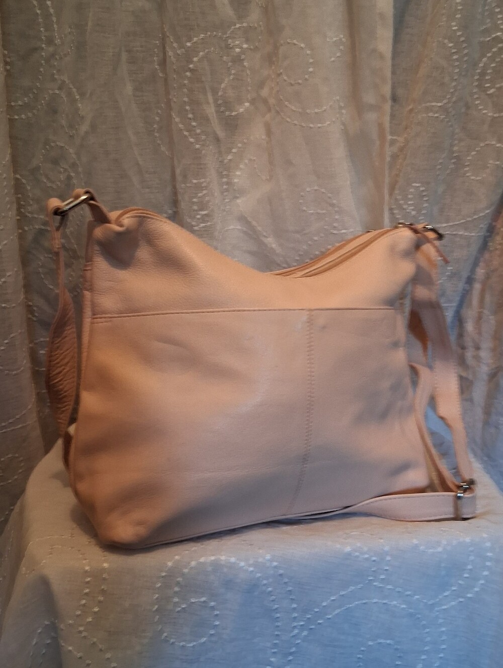 Everyday Soft Pink Shoulder Bag with Adjustable Strap
